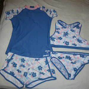 Eddie Bauer Reversible 4-Piece Girls Swimsuit (12-14)
